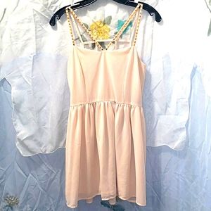 LOVEMARKS Pink Beaded Dress Sz XS